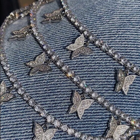 Butterfly Iced Out Necklace! - Picture 3 of 3
